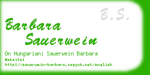 barbara sauerwein business card